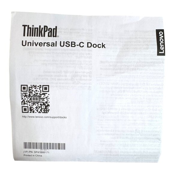 Lenovo ThinkPad 40AY Universal USB-C Docking Station Gen2 w/ DP + HDMI Cable - Picture 8 of 12